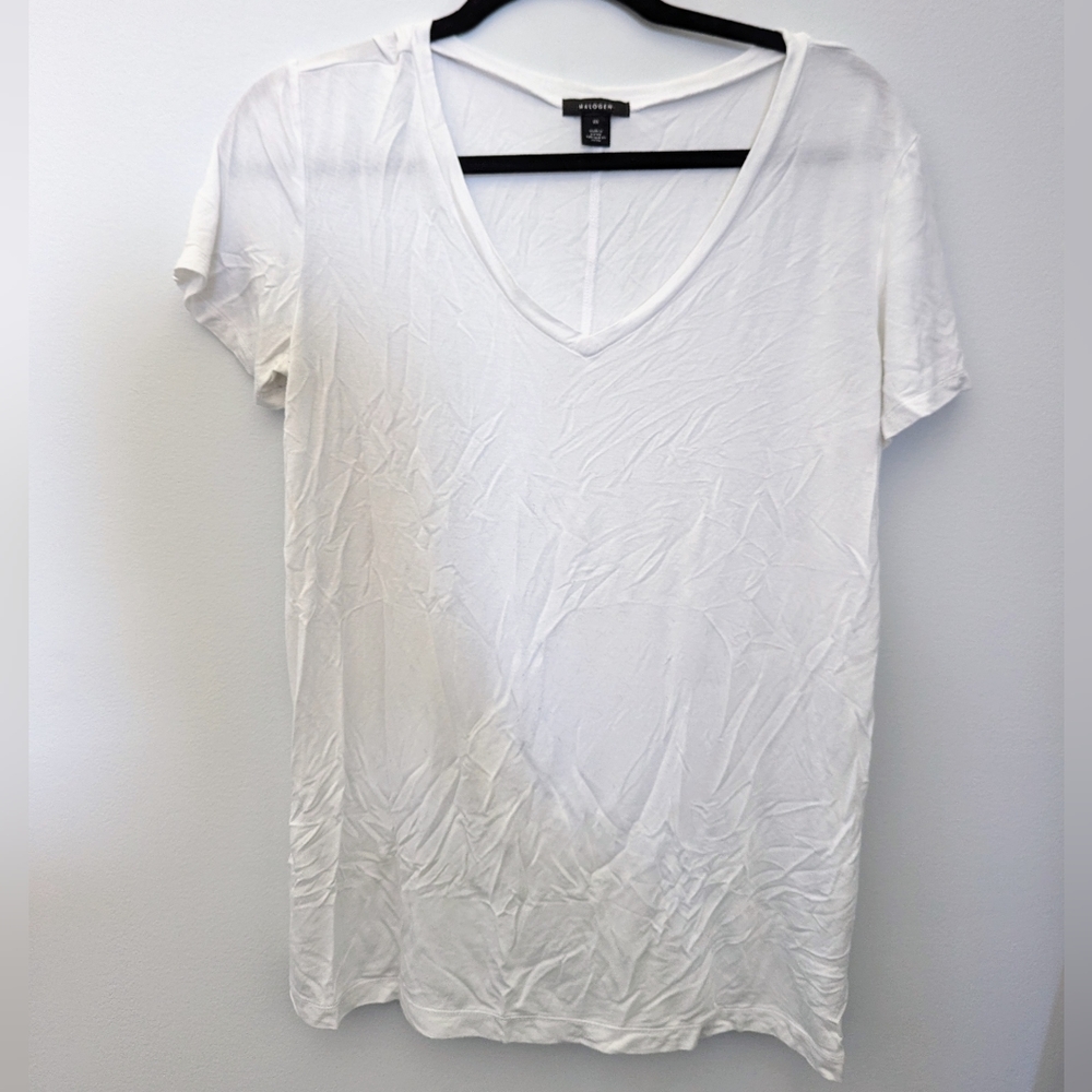 White Halogen V-Neck Tee, Size Medium